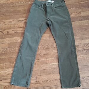 Levi's Olive Military Green Corduroy Pants for Men 29 X 30